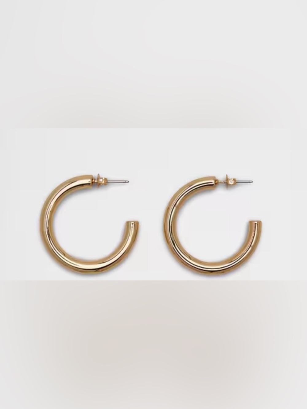Banana Republic Shiny Gold Hoop Earrings